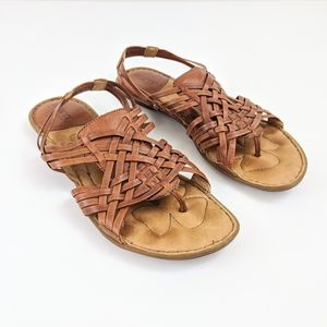 Born | Leather Cognac Strappy Comfortable Sandals
